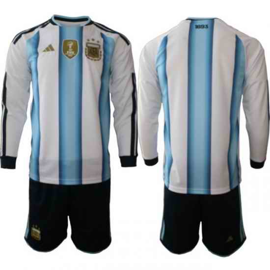 Argentina 2026 FIFA World Cup Soccer Jersey White LONG BLANK